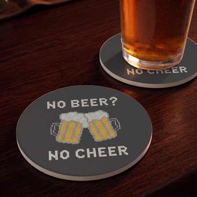 Kein Bier kein hässlicher, hässlicher Pulli Getränkeuntersetzer (Von Creator hochgeladen)