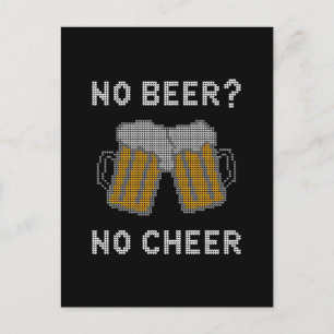 Kein Bier Keine Freude hässlicher Pullover Postkarte