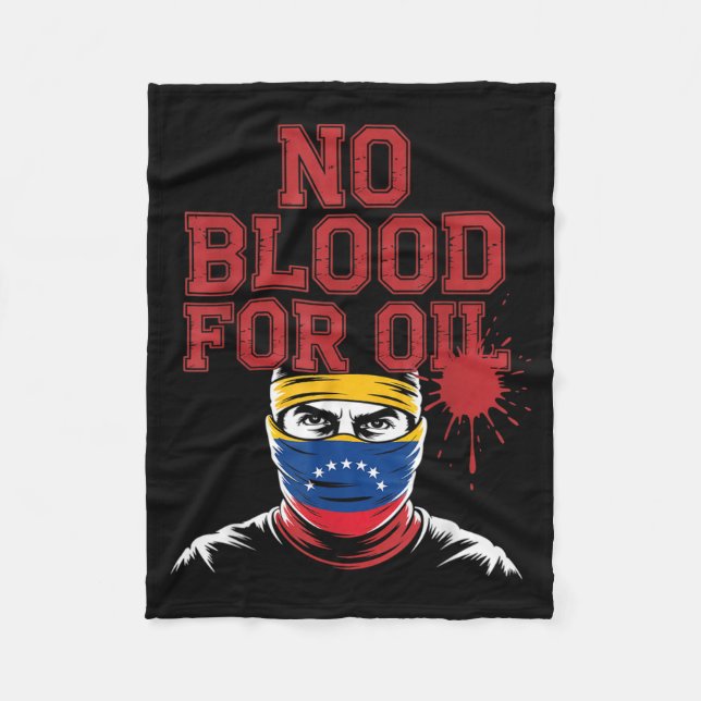 Kein Blut für Öl  Fleecedecke (Vorderseite)