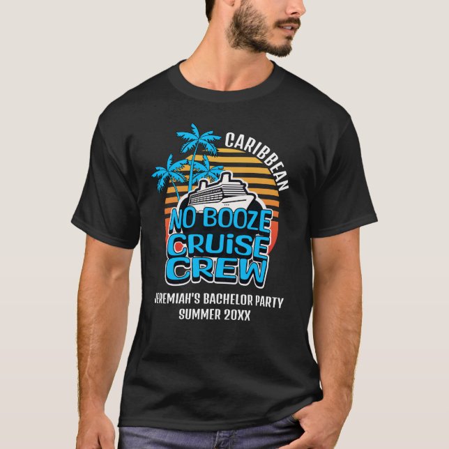 KEIN BOOZE CRUISE CREW Bachelor Party Travel T-Shirt (Vorderseite)