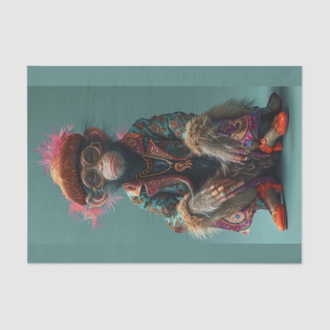 Kein böser Affe sehen Seidenpapier (Vorderseite)