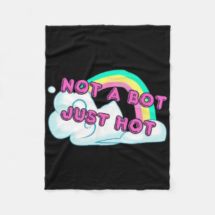 Kein Bot, nur ein heißes Mädchen Gamer Grafik Cute Fleecedecke