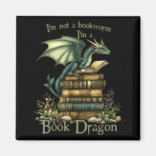 Kein Bücherwurm lustige Fantasy-Liebhaber lesen Bü Magnet