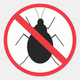 Kein Bug-Sticker Runder Aufkleber