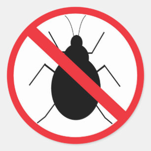 Kein Bug-Sticker Runder Aufkleber