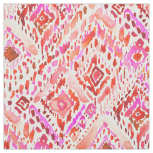 KEIN BULLSH rotes rosa Stammes- Aquarell Stoff