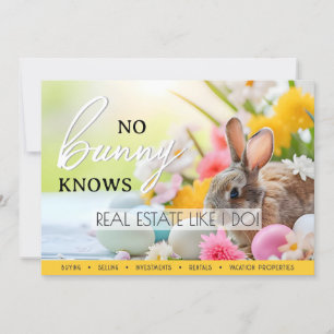 Kein Bunny kennt echte Anwesen Realtor Spring Post Feiertagskarte