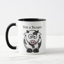 Kein Burger Cartoon-Kuh