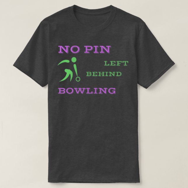 Kein Button Links hinter Bowling Tshirt (Design vorne)
