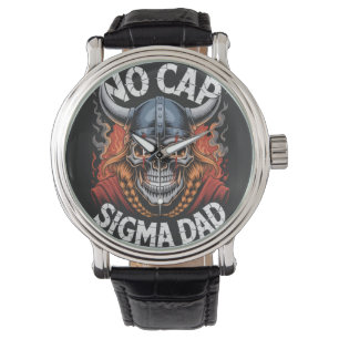 Kein Cap Sigma Dad Viking Schädel T-Shirt für Väte Armbanduhr