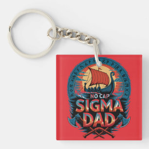 Kein Cap Sigma Dad Viking-Stil zum Vatertag Schlüsselanhänger