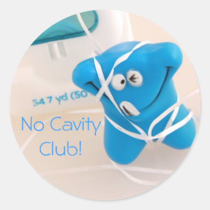 Kein Cavity Club! Runder Aufkleber