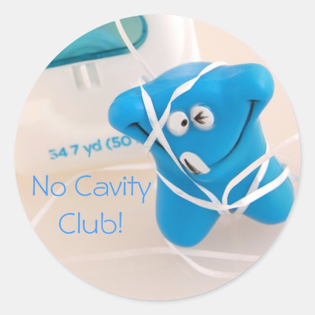 Kein Cavity Club! Runder Aufkleber (Vorderseite)