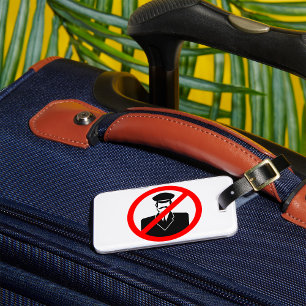 Kein Chauffeur erlaubt Symbol Lustige Warnung Gepäckanhänger