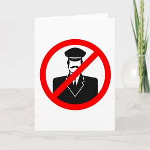 Kein Chauffeur erlaubt Symbol Lustige Warnung Karte