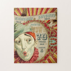Kein Clown, es ist Geburtstagsnummer siebzig Puzzle