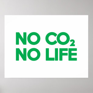 KEIN CO2 KEIN LEBEN POSTER