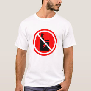 Kein Dampf-Schild T-Shirt Dampffreie Zone Warnun