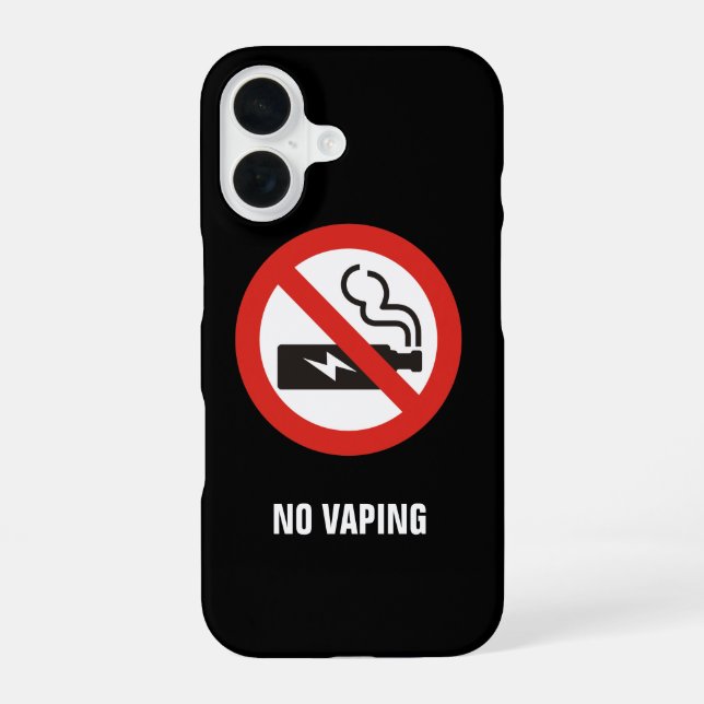 Kein Dampfen iPhone 16 Hülle (Rückseite)