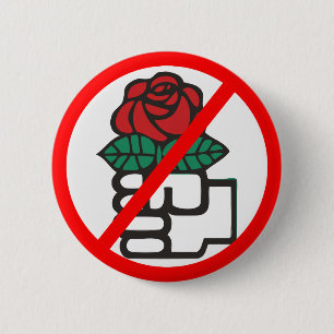 Kein demokratischer Sozialismus-Knopf Button