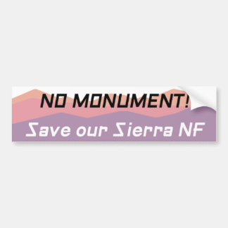 Kein Denkmal Rettete unsere Sierra NF Pastel Autoaufkleber