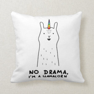 Kein Drama bin ich ein Llamacorn Kissen