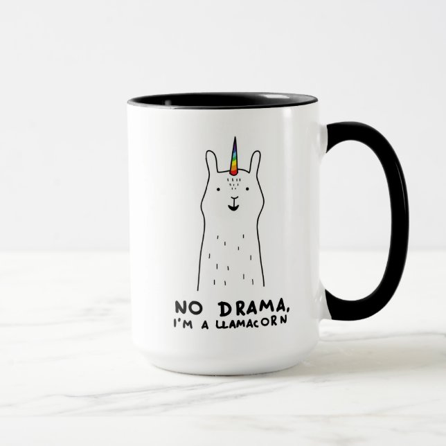 Kein Drama bin ich ein Llamacorn Tasse (Rechts)