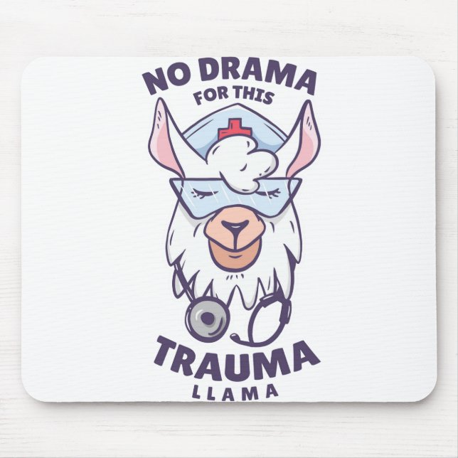 KEIN DRAMA FÜR DIESE TRAUMLAMA MOUSEPAD (Vorne)