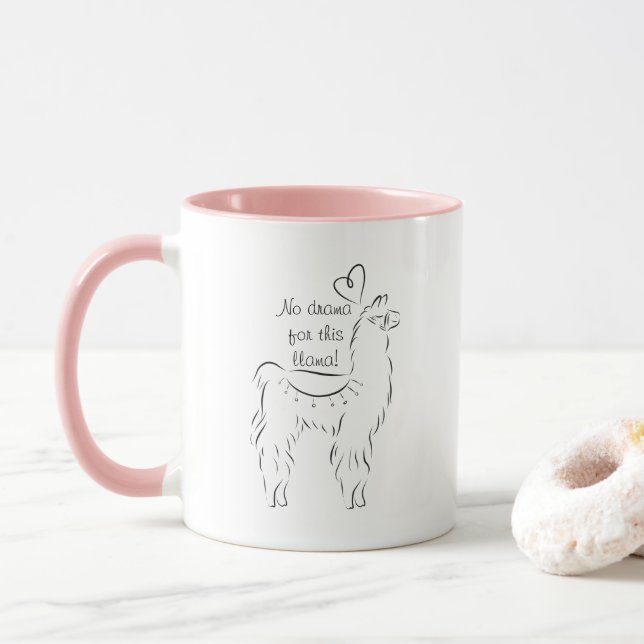 Kein Drama für diesen Lama  Tasse (Mit Donut)