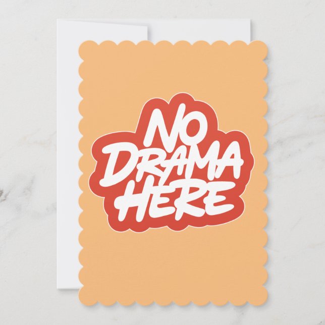 Kein Drama hier Feiertagskarte (Vorderseite)