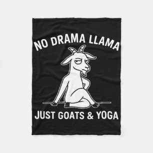 Kein Drama Lama Nur Ziegen Und Yoga Lustiges Tier Fleecedecke