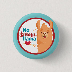 Kein Drama Llama (Warm) Aquamarin Button
