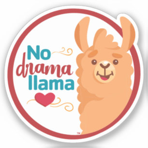 Kein Drama Llama (Warm) Aufkleber