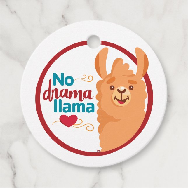 Kein Drama Llama (Warm) Geschenkanhänger (Vorderseite)