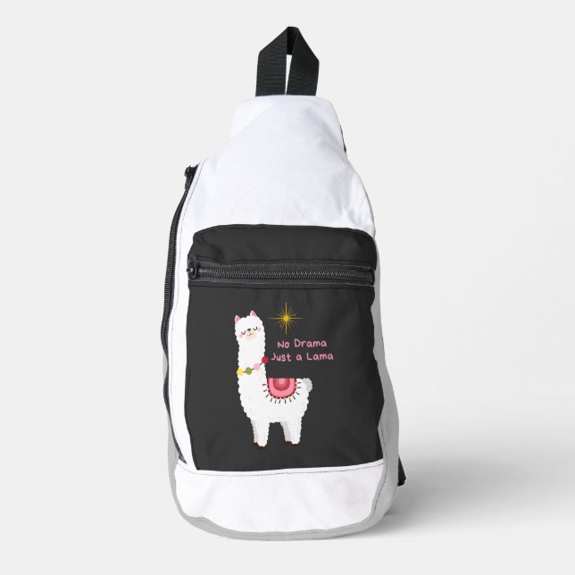 kein Drama, nur ein Lama Crossbody Bag (Vorderseite)