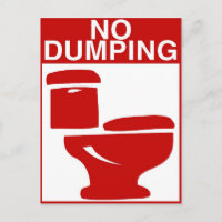 Kein Dumping-Toilettenschild