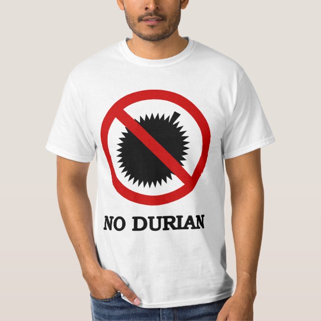 KEIN Durian-tropische Frucht-Zeichen T-Shirt (Vorderseite)
