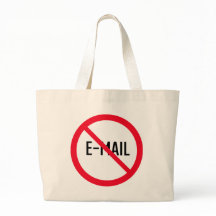 Kein E-Mail Red Circle Sign | Jumbo Tote Bag