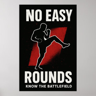 Kein einfacher Kampf MMA Motivationsposter Poster