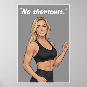 Kein einfacher Weg – Fitness-Motivationsposter Poster