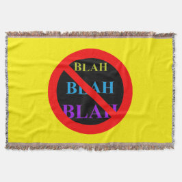 Kein Eintrag Blah Blah Blah Throw Blanket Decke