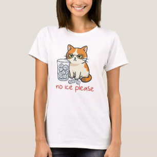 Kein Eis Bitte Lustige Katze Gegen Eis , lustige k T-Shirt