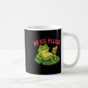 Kein Eis bitte lustiger unamüsierter Frosch Meme Kaffeetasse