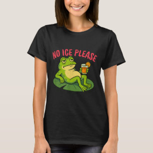 Kein Eis bitte lustiger unamüsierter Frosch Meme T-Shirt