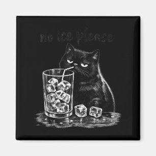 Kein Eis bitte lustiges vintage Katzen-Meme Männer Magnet