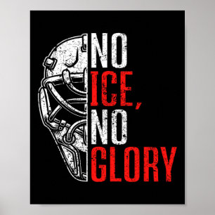 Kein Eis Kein Ruhm Lustiges Eishockey Poster