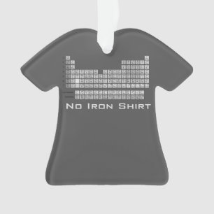 Kein Eisen Periodischer Tisch T - Shirt Weihnachts Ornament