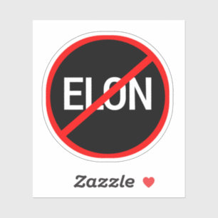 Kein Elon-Warnzeichen, Herz-Party, Geek-Liebe, Ani Aufkleber