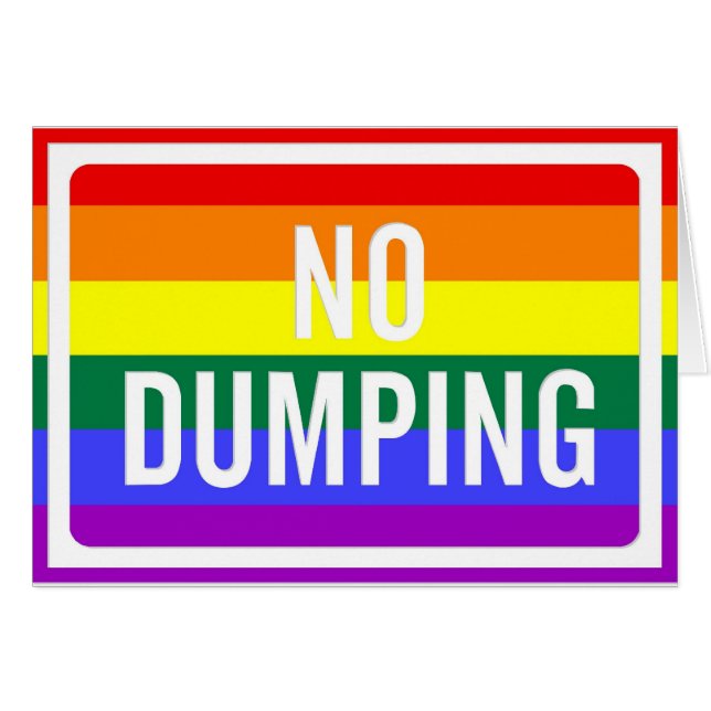 "Kein entleeren" GLBT Stolz (Vorderseite (Horizontal))