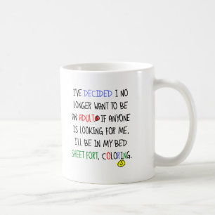 Kein erwachsener Funny Mug Tasse